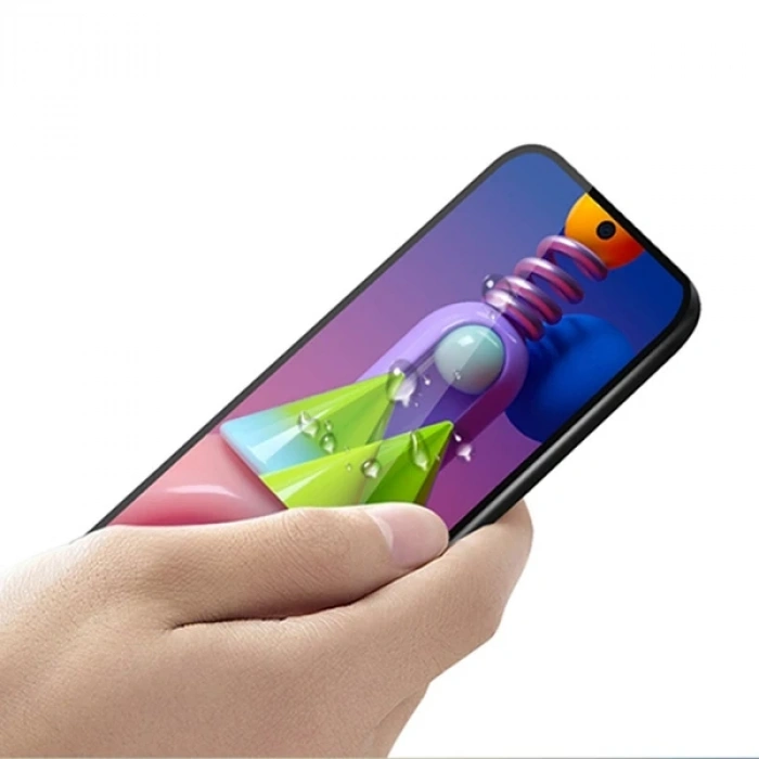 ALLY SM Galaxy M51 Full Glue Tempered Full Cam Ekran Koruyucu-(5775)
