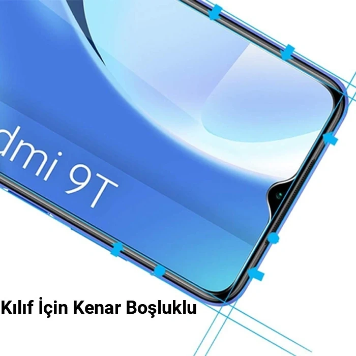 ALLY Xiaomi Redmi 9T Tempered Kırılmaz Cam Ekran Koruyucu-(5775)