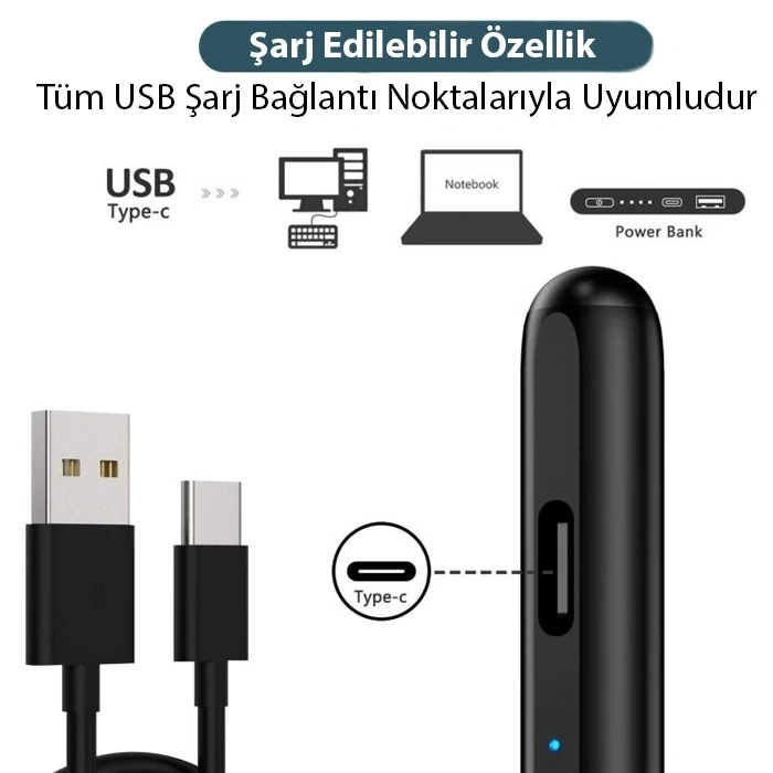 ALLY Xpen-3i iPad(2018-2025) Aktif Manyetik Kapasitif Kalem-(5775)
