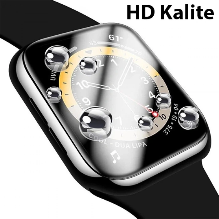 Apple Watch 7-8 41mm 3D PMMA Kavisli Full Cam Ekran Koruyucu PET-(5775)