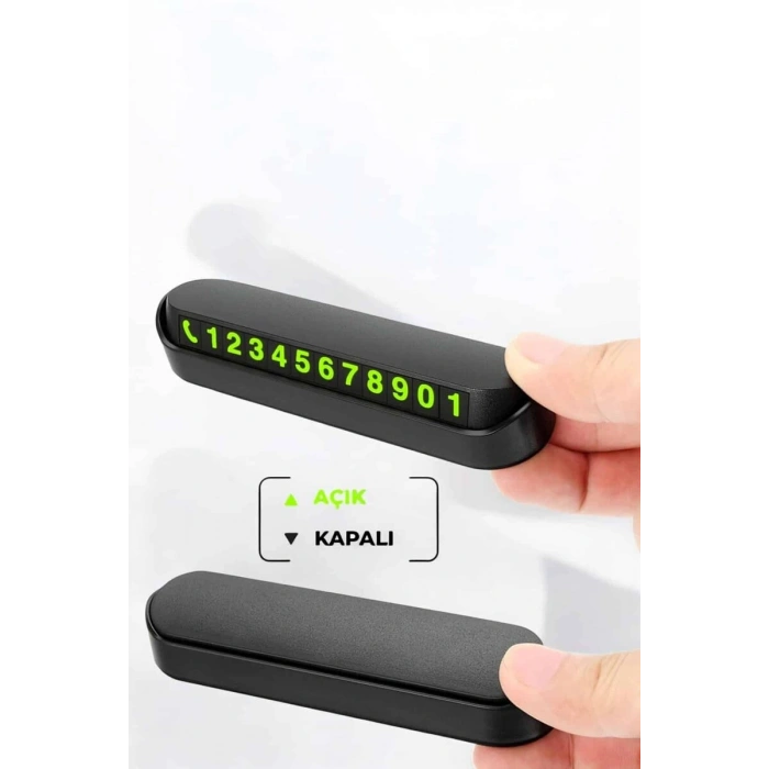 Araç İçi Numaratör Numaralık Torpido Üstü Açılır Kapanır Telefon Numarası Bırakma
