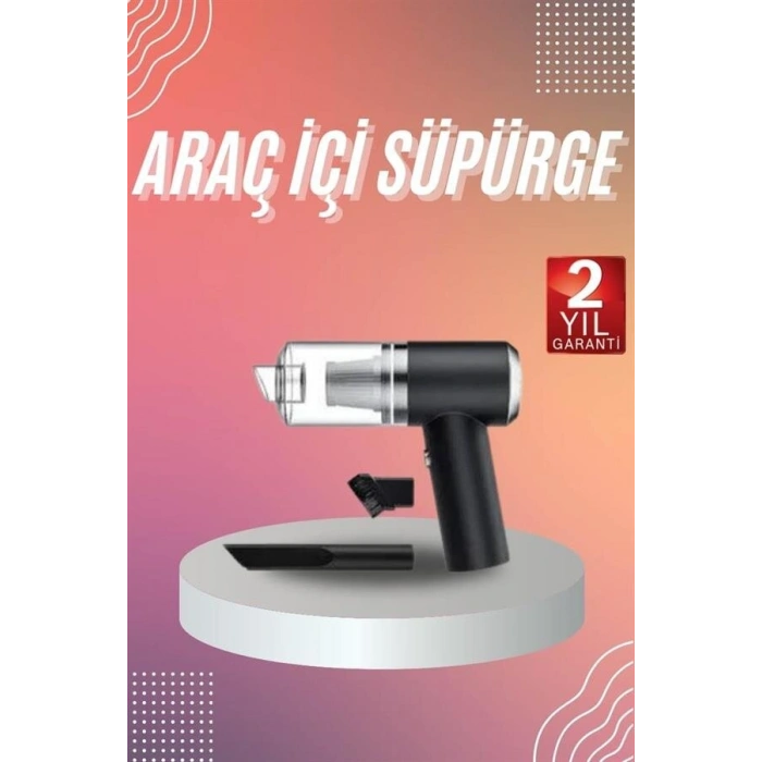 Araç İçi Süpürge Kablosuz Şarjlı Elektrikli Süpürge Elde Taşınabilir