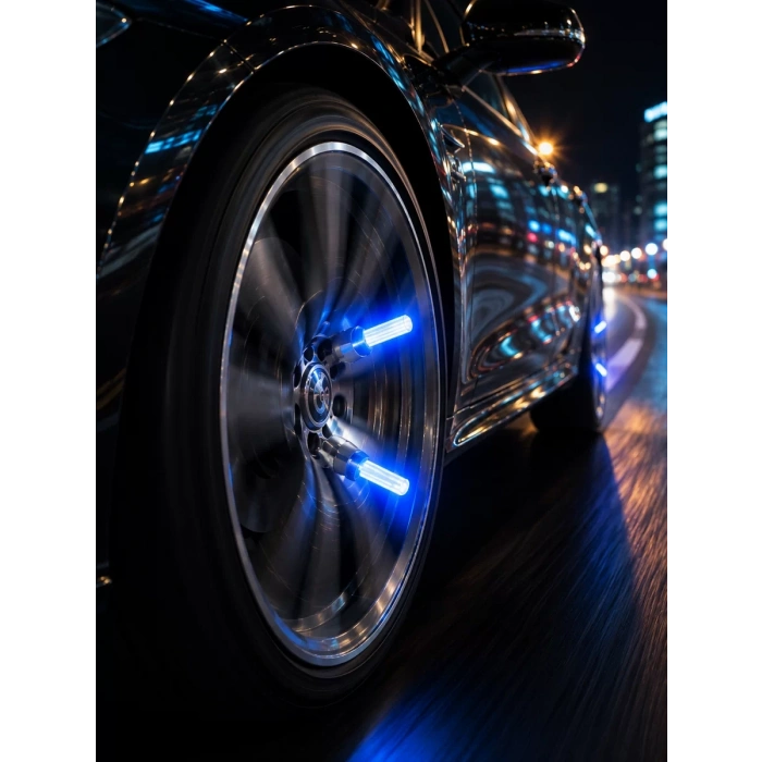 Araç Sibop Işığı 4lü Set Otomatik Yanan LED Lastik Aksesuarı