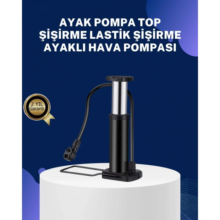 Ayakla Kullanılan Hava Pompası Araç ve Bisiklet İçin Uygun