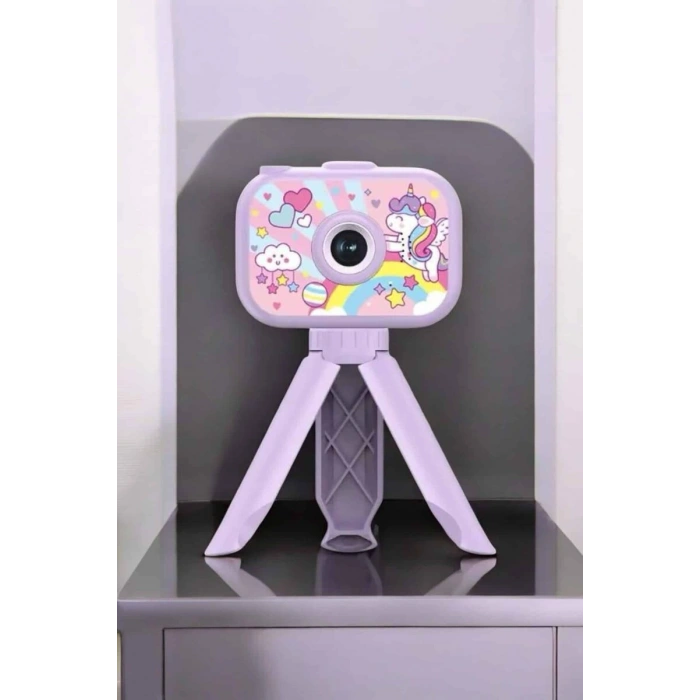 Ayaklı Mini Fotoğraf Makinesi Çocuk Için Eğitici Video Kamera