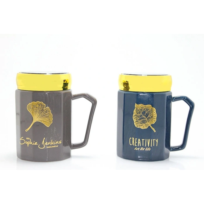 Ayna Kapaklı Porselen Kupa Bardak