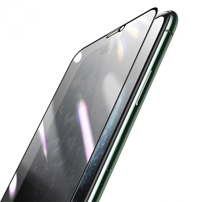 Baseus 0.25mm İPhone 11 Pro-XS-X 3D Curved Privacy Gizlili Cam Ekran Koruyucu-(5775)