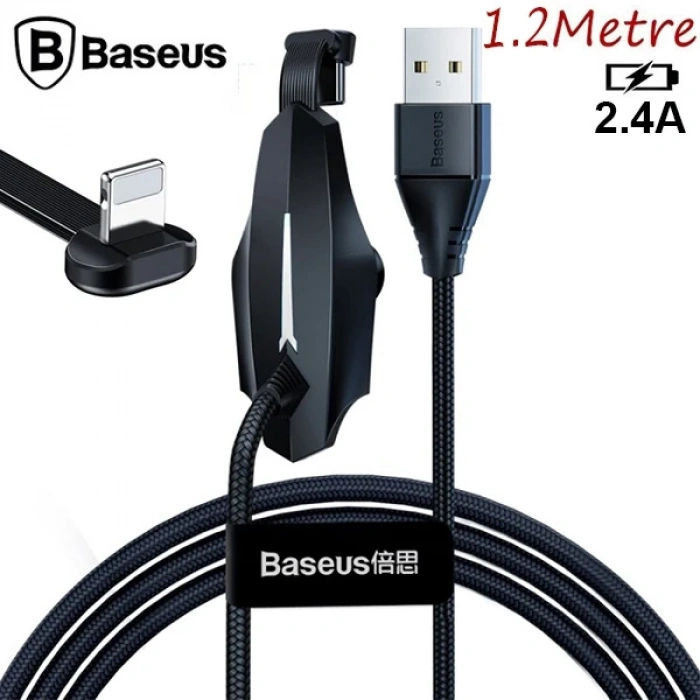 Baseus Colorful Suction iPhone Oyuncu Usb Şarj Kablosu 2.4A 1.2m-(5775)