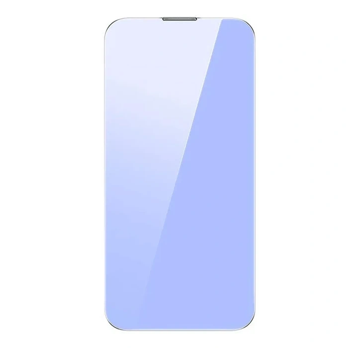 Baseus Crystal 0.3mm Anti-Blue iPhone 14 Pro Full Tempered Ekran Koruyucu 2 Adet Set-(5775)