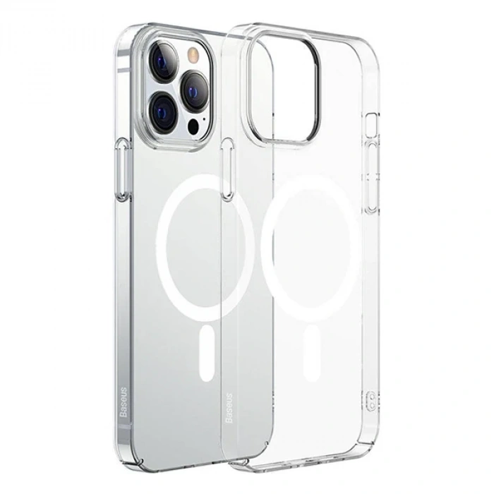 Baseus Crystal iPhone 12 Pro Max Kılıf Magsafe Uyumlu Manyetik Kılıf-(5775)