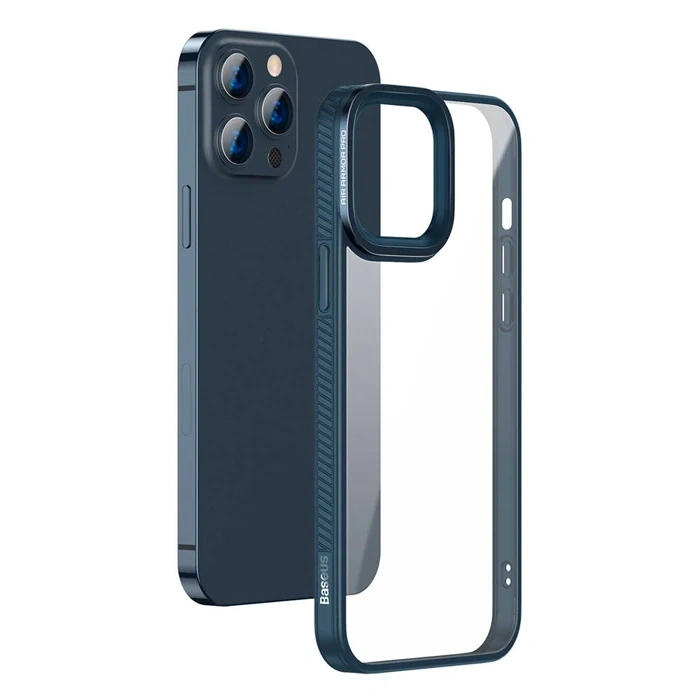Baseus Crystal iPhone 13 Pro Max Kılıf Jel Çerçeve Zırhlı Silikon Kılıf-(5775)