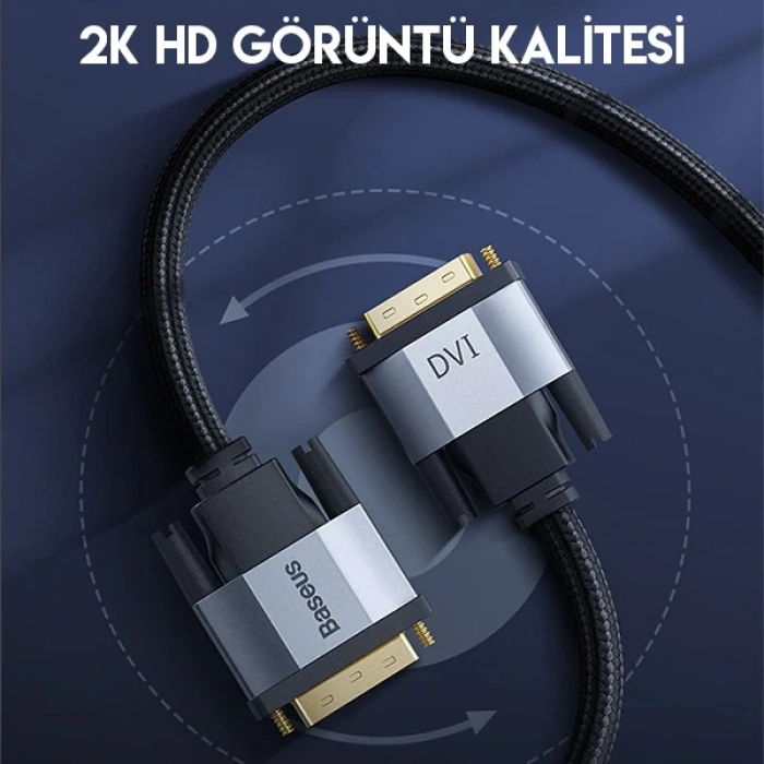 Baseus Enjoyment Series DVI TO DVI HDTV Projector Kablo 1 Metre-(5775)