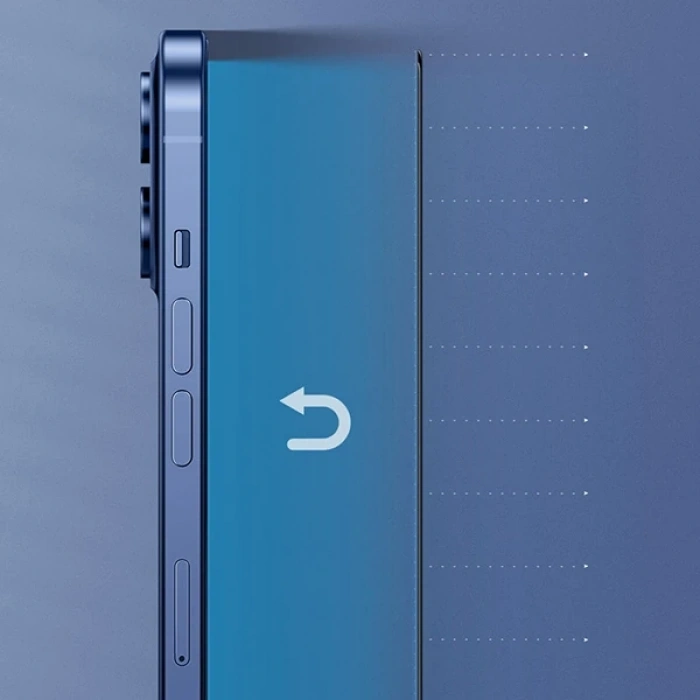Baseus İPhone 12 Mini Ekran Koruyucu 0.3MM Full Anti Blue Light Tempered Cam Ekran Koruyucu 2Adet Se-(5775)