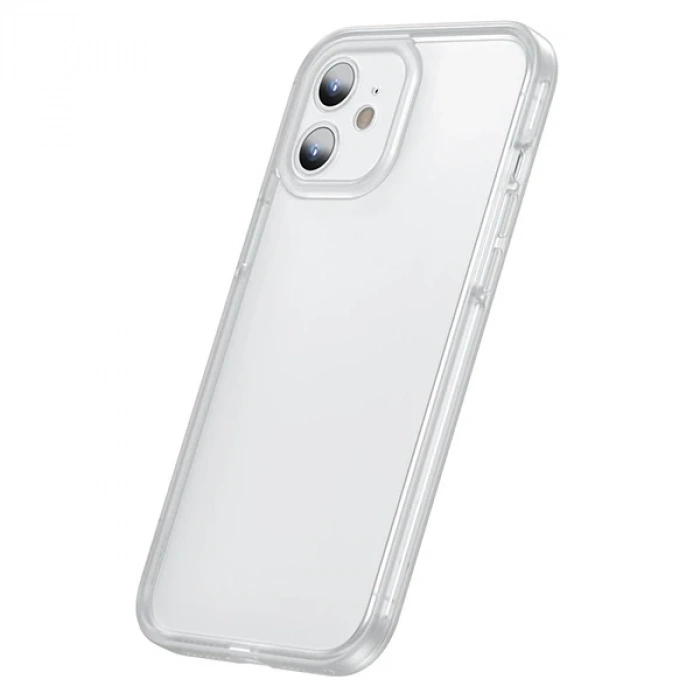 Baseus iPhone 12 Mini Kamera Lens Koruyuculu Frame Kılıf-(5775)