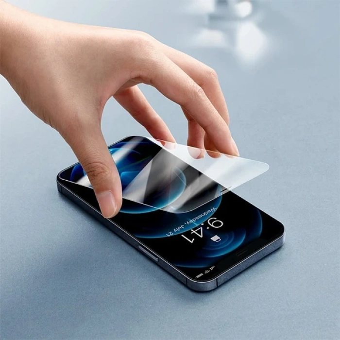 Baseus iPhone 12 Pro Max 6.7 0.3mm HD Anti-drop Tempered Kırılmaz Cam Ekran Koruyucu 2 Adet-(5775)