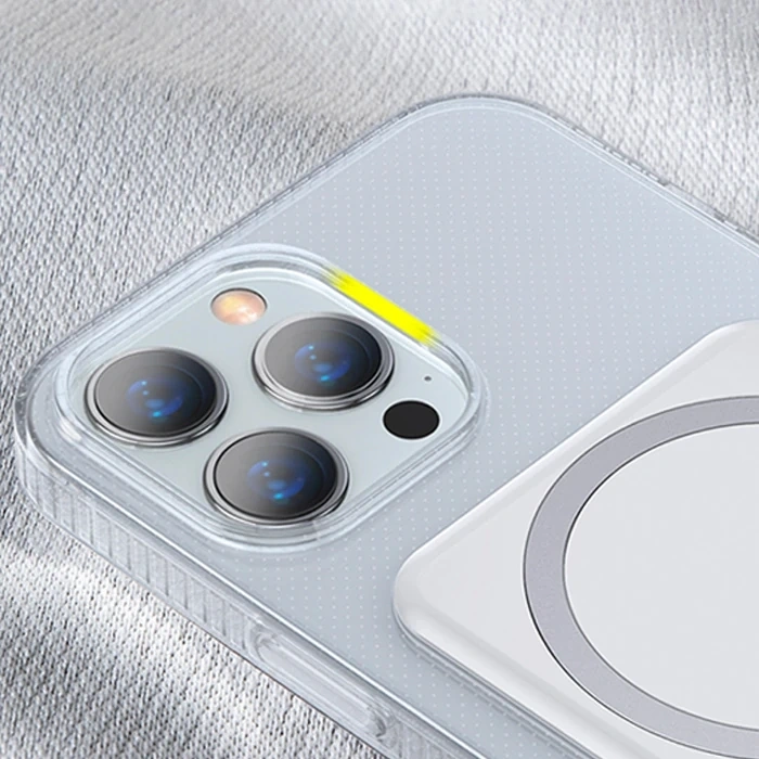 Baseus iPhone 13 Pro 6.1inç Manyetik Magsafe Standlı Silikon Kılıf-(5775)