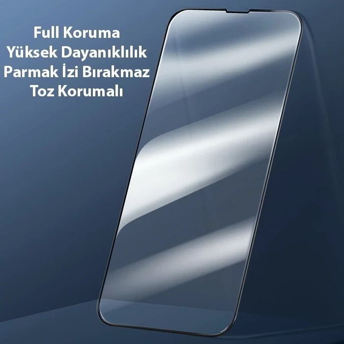 Baseus iPhone 13 Pro Max 6.7 0.3mm Tempered Full-glass Cam Ekran Koruyucu 2 Adet Set-(5775)