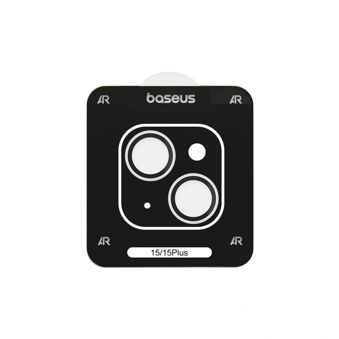 Baseus iPhone 15/15 Plus için Sapphire Serisi HD Cam Kamera Koruyucu-(5775)