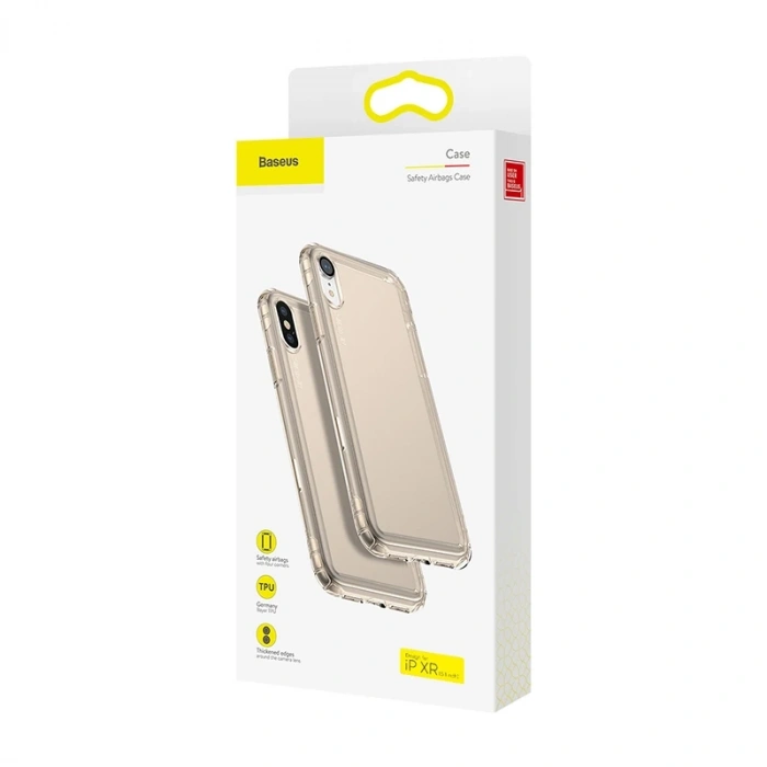 Baseus İPhone Xr 61 Airbags Şeffaf Darbe Emici Slikon Kılıf-(5775)