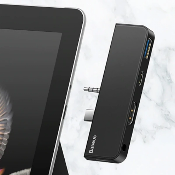 Baseus Multifunctional HUB Surface Go(Type-C+Audio to HD4K+USB3.0+Type-C(data)+Audiok-(5775)