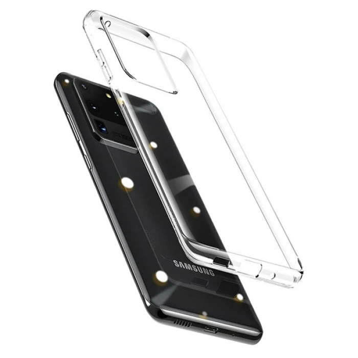 Baseus Simple Case Samsung Galaxy S20Ultra Şeffaf Silikon Kılıf-(5775)