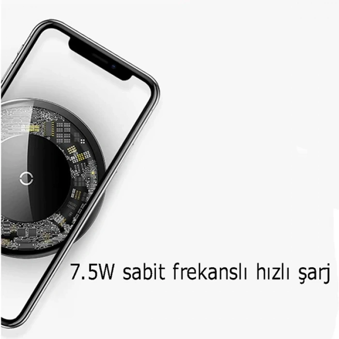 Baseus Simple Kristal 10W Qi Wireless Kablosuz Hızlı Şarj-(5775)
