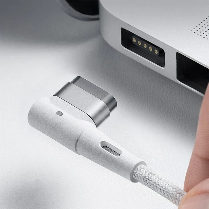Baseus Zinc Manyetik L Uçlu 60W Macbook Hızlı Şarj Güç Kablosu 2m-(5775)