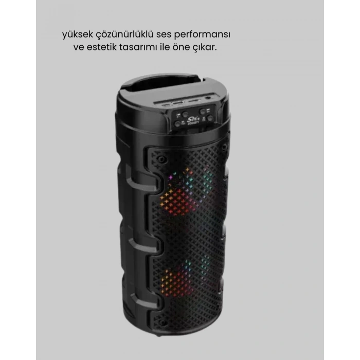 Bluetooth 5.0 Kablosuz Hoparlör Çift Sürücülü Yüksek Ses Kalitesi Kompakt Tasarım