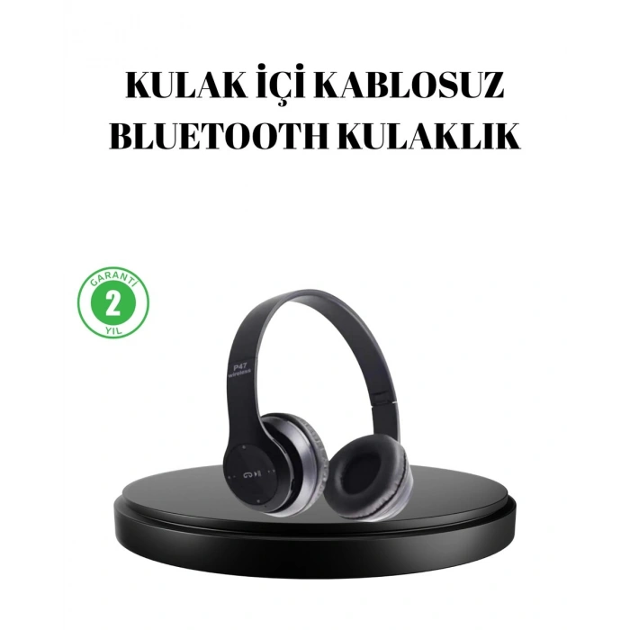 Bluetooth 5.0 Kablosuz Kulaklık – Extra Bass TF Kart Desteği 3.5mm AUX Girişli