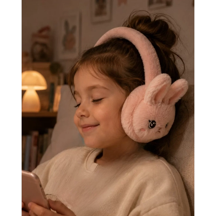 Bluetooth 5.3 Peluş Kulaklık TF Kart Destekli Kablosuz Kulaküstü Kulaklık