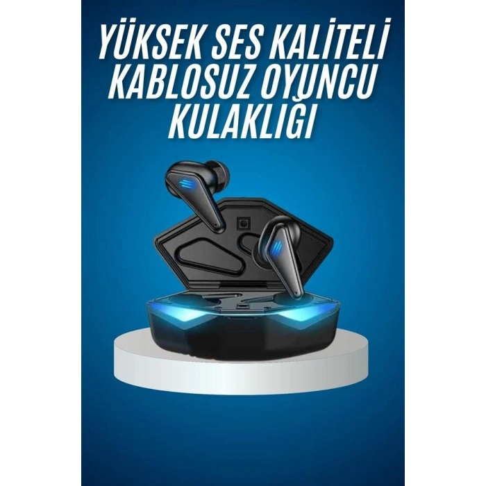 Bluetooth Kulaklık Oyuncu Kulaklığı RGB Işıklı Oyunlarda Düşük Gecikme