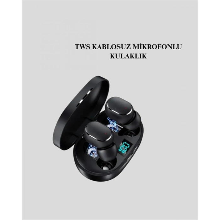 Bluetooth Kulaklık TWS Yüksek Ses Kaliteli Kesintisiz Dijital Göstergeli Kulaklık
