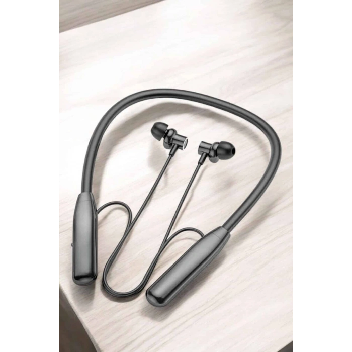 Boyun Askılı Bluetooth Kulaklık Uzun Şarj Süreli Dijital Göstergeli Kablolu