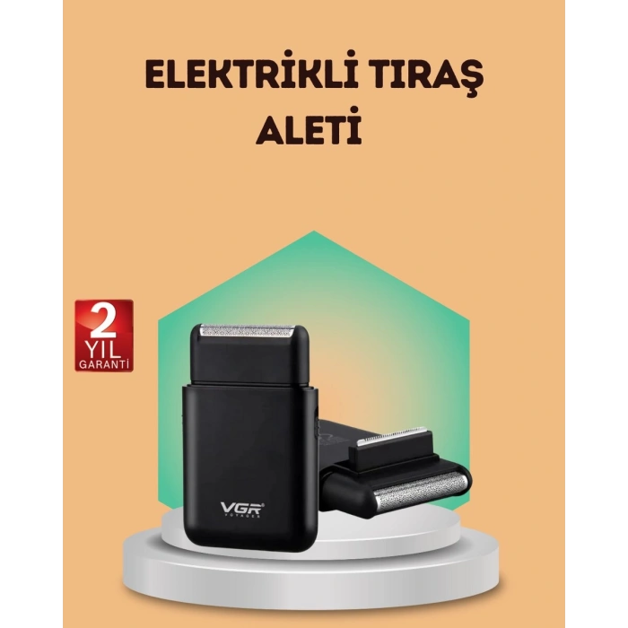 Çift Başlıklı Elektrikli Tıraş Makinesi | Suya Dayanıklı Hafif ve Ergonomik