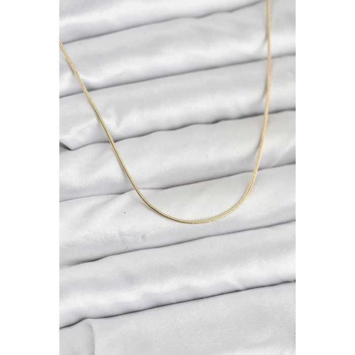 CM 14K Gold Renk Yılan Zincir Model Kadın Kolye 5886