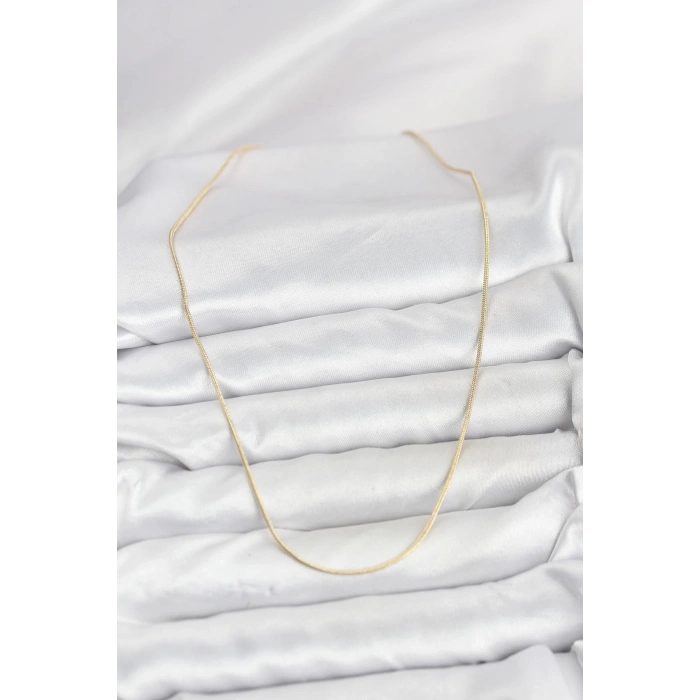 CM 14K Gold Renk Yılan Zincir Model Kadın Kolye 5886