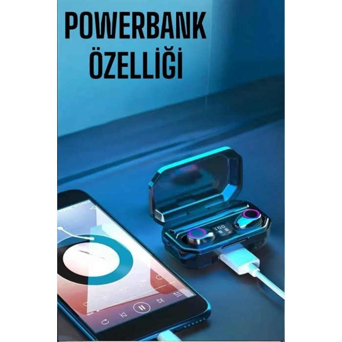 Dijital Göstergeli Bluetooth Bağlantılı Kulaklık Dokunmatik Kontrol