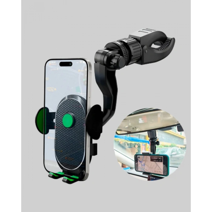 Dikiz Aynasına ve Koltuk Başlığına Uyumlu Telefon Tutucu
