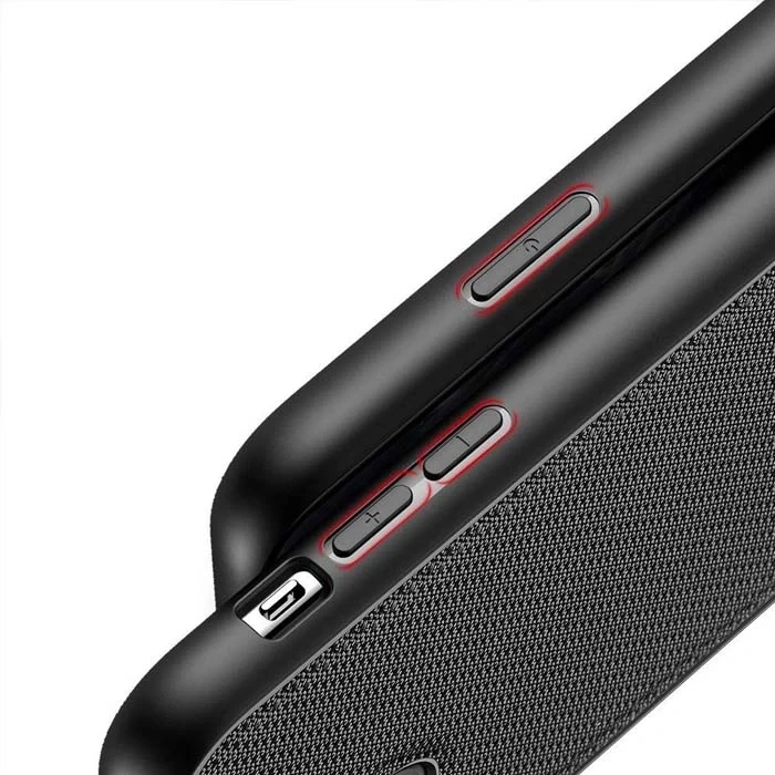 Dux Ducis Fino Serisi iPhone 11 Pro 5.8inç Kılıf Premium Dokuma Silikon Kılıf-(5775)