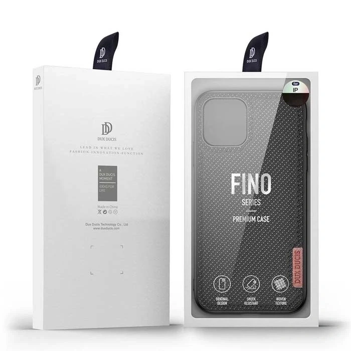 Dux Ducis Fino Serisi iPhone 11 Pro 5.8inç Kılıf Premium Dokuma Silikon Kılıf-(5775)