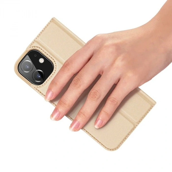 DUX DUCİS İPhone 12 Mini Kılıf Kapaklı Flip Cover Kılıf Skin Pro Series Kılıf-(5775)