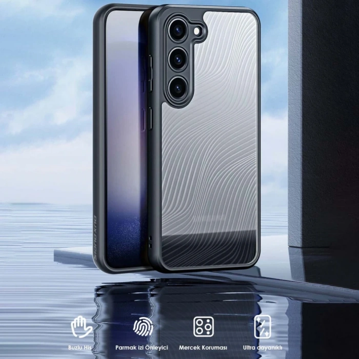 Dux Ducis SM Galaxy S23 Plus Aimo Series Premium Buzlu Sert PC-TPU Kılıf-(5775)
