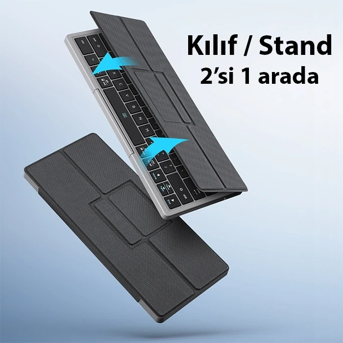 Dux Ducis Universal OK Series Kablosuz Bluetooth Klavye Touchpad Kılıf-(5775)