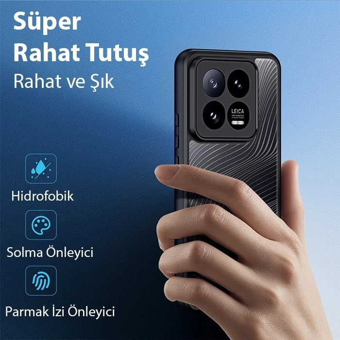 Dux Ducis Xiaomi 14 Pro Aimo Series Premium Buzlu Sert PC-TPU Kılıf-(5775)