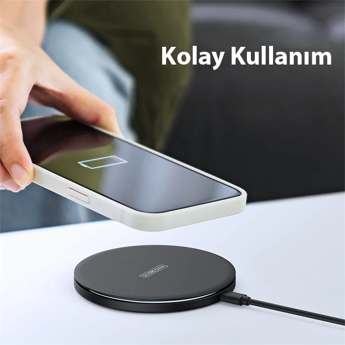 Duzzona W8 15W Masaüstü Wireless Hızlı Kablosuz Şarj Cihazı-(5775)