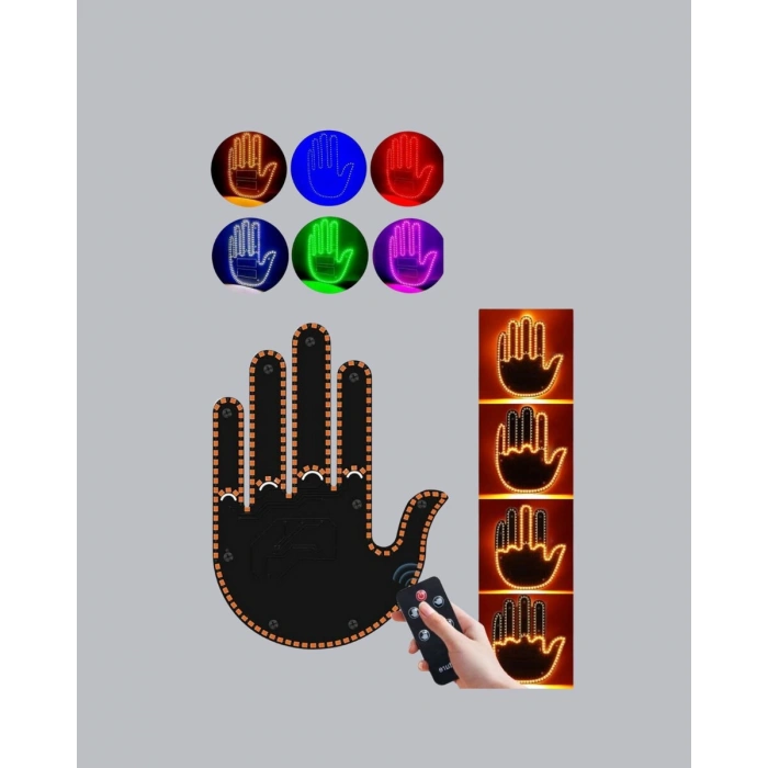 El Hareketiyle Kontrol Edilen 176 LED Amber Güvenlik Lambası