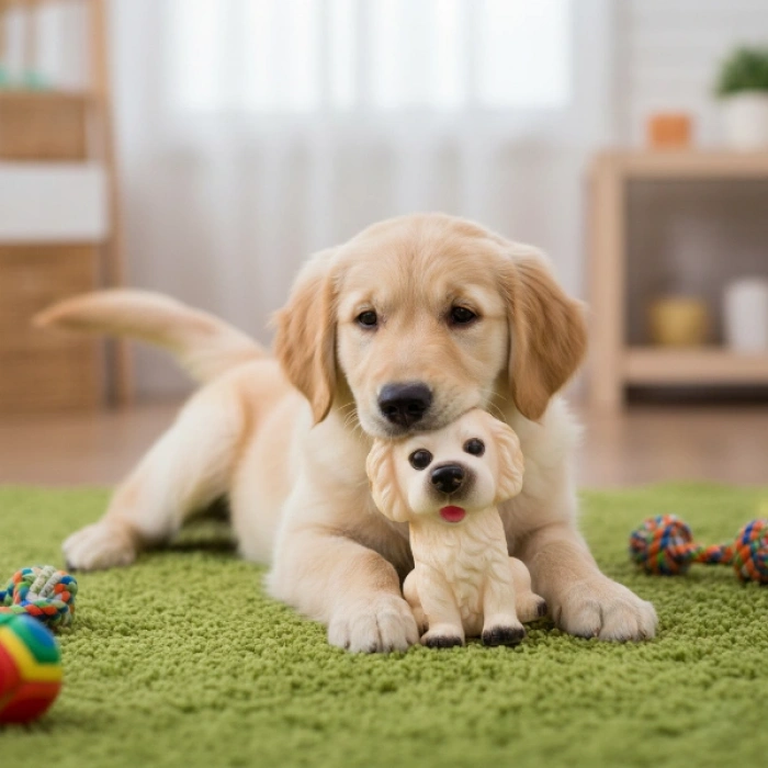 Evcil Hayvan Sesli Köpek Şeklinde Plastik Oyuncak
