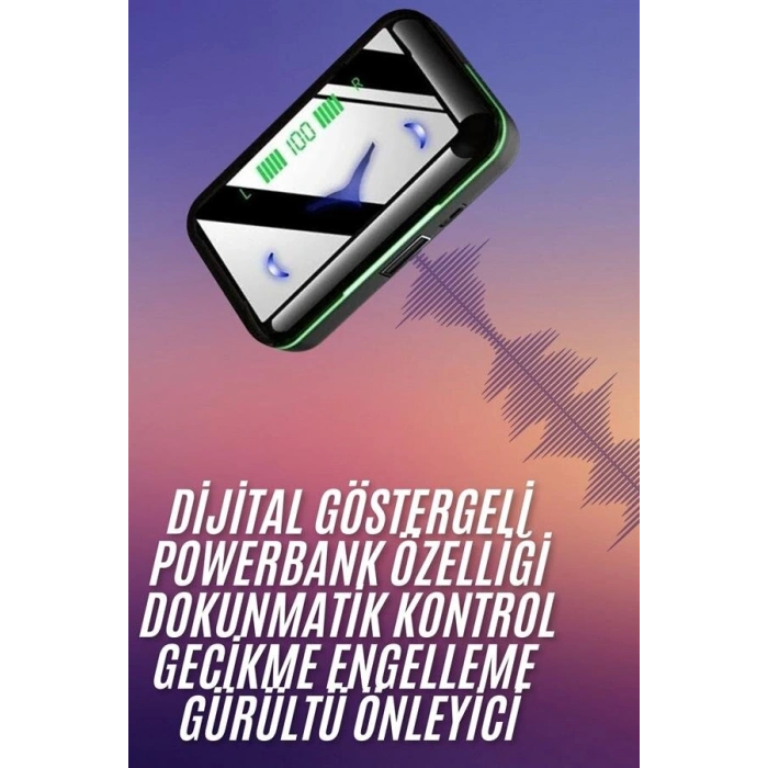 Extra Bass Kablosuz Kulaklık Işıklı Bluetooth Kulaklık Powerbank Özellikli