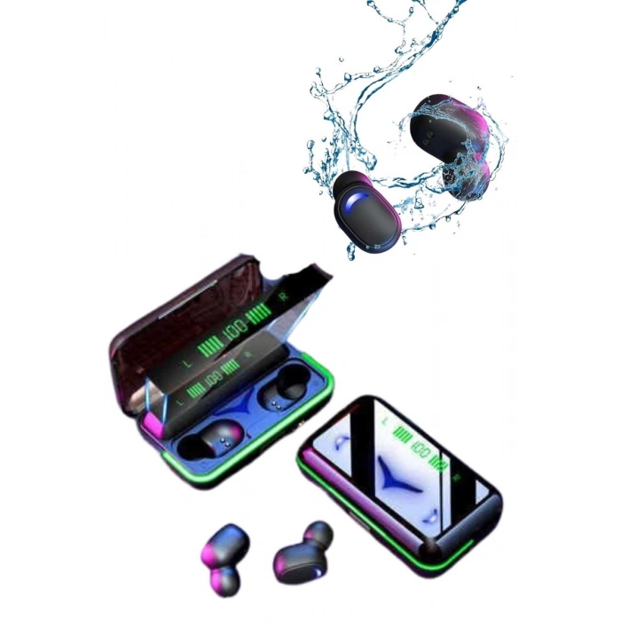Extra Bass Kablosuz Kulaklık Işıklı Bluetooth Kulaklık Powerbank Özellikli