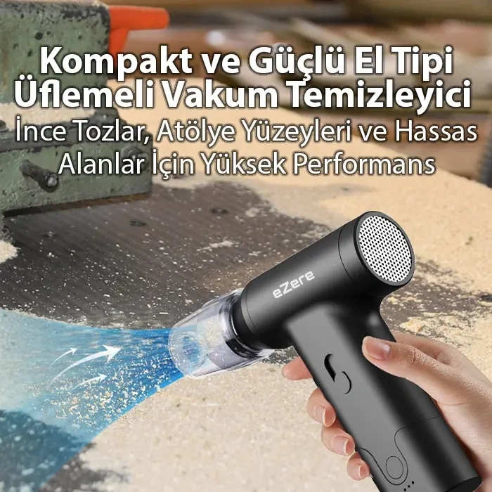 EZERE J02 Çift fonksiyonlu mini Araç süpürgesi & Turbo Fan Hava üfleyici-(5775)